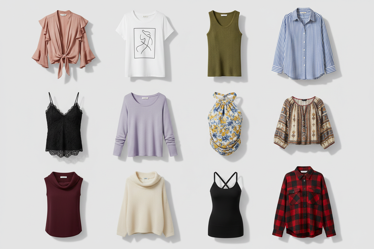 RICZEAL ECOM SHOPPING  Express your style with trendy women’s tops for every mood and event. Choose from tees, blouses, crop tops, sweaters, and chic essentials.