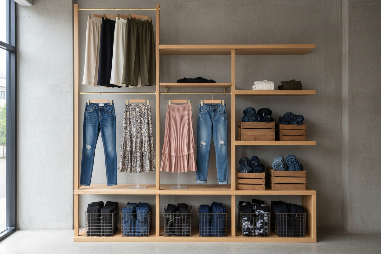 RICZEAL ECOM SHOPPING  Find the perfect fit with stylish women’s pants, jeans, leggings, and skirts. Designed for flexibility, comfort, and a flattering silhouette.