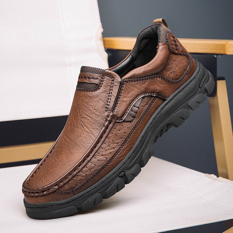 Casual Leather Shoes Comfortable Breathable Daily Casual Shoes