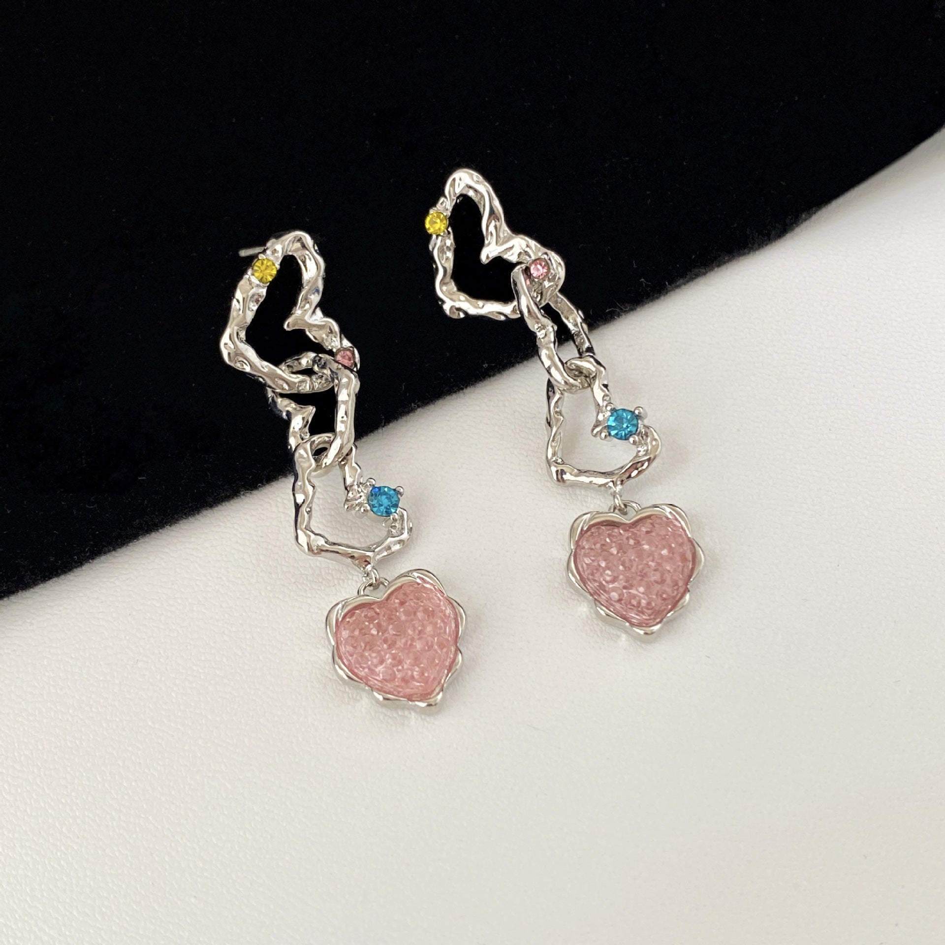 Niche Design Long Fringe Fashion Patchwork Earrings