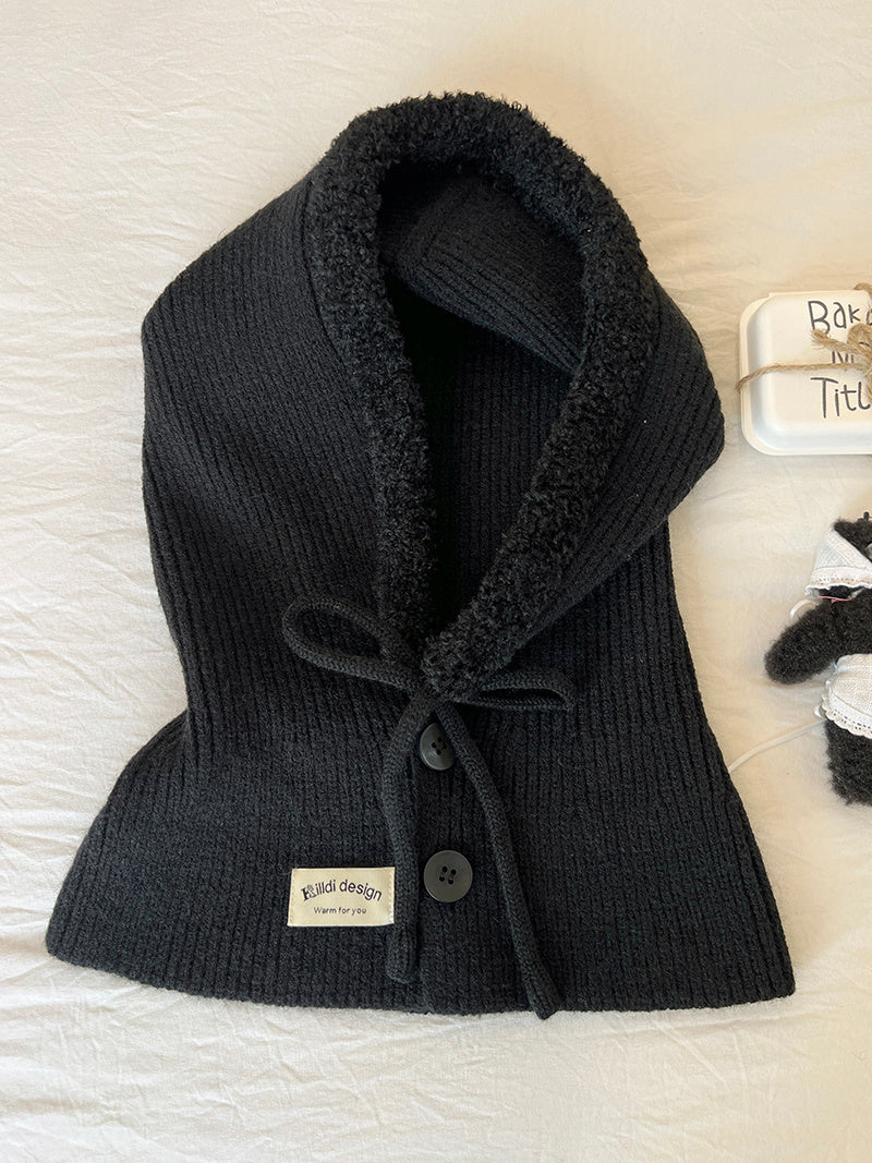 Ice Woman Design Fashionable Snow Hat Balaclava Knitted Drawstring