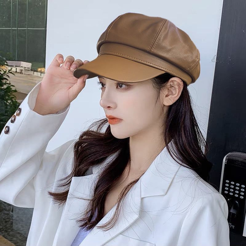 All-match Face Slimming Beret Octagonal
