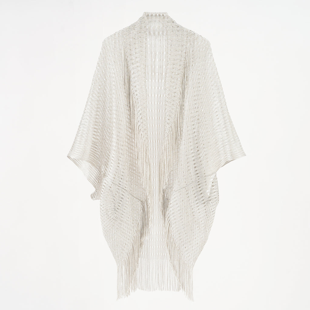 Shawl Gold And Silver Silk Split Shawl Vacation Bikini Blouse