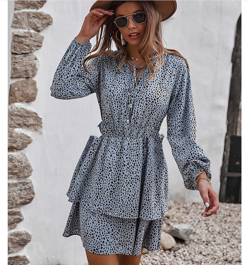 Fashion Dress Leisure Vacation Long-sleeved Autumn And Winter New Products