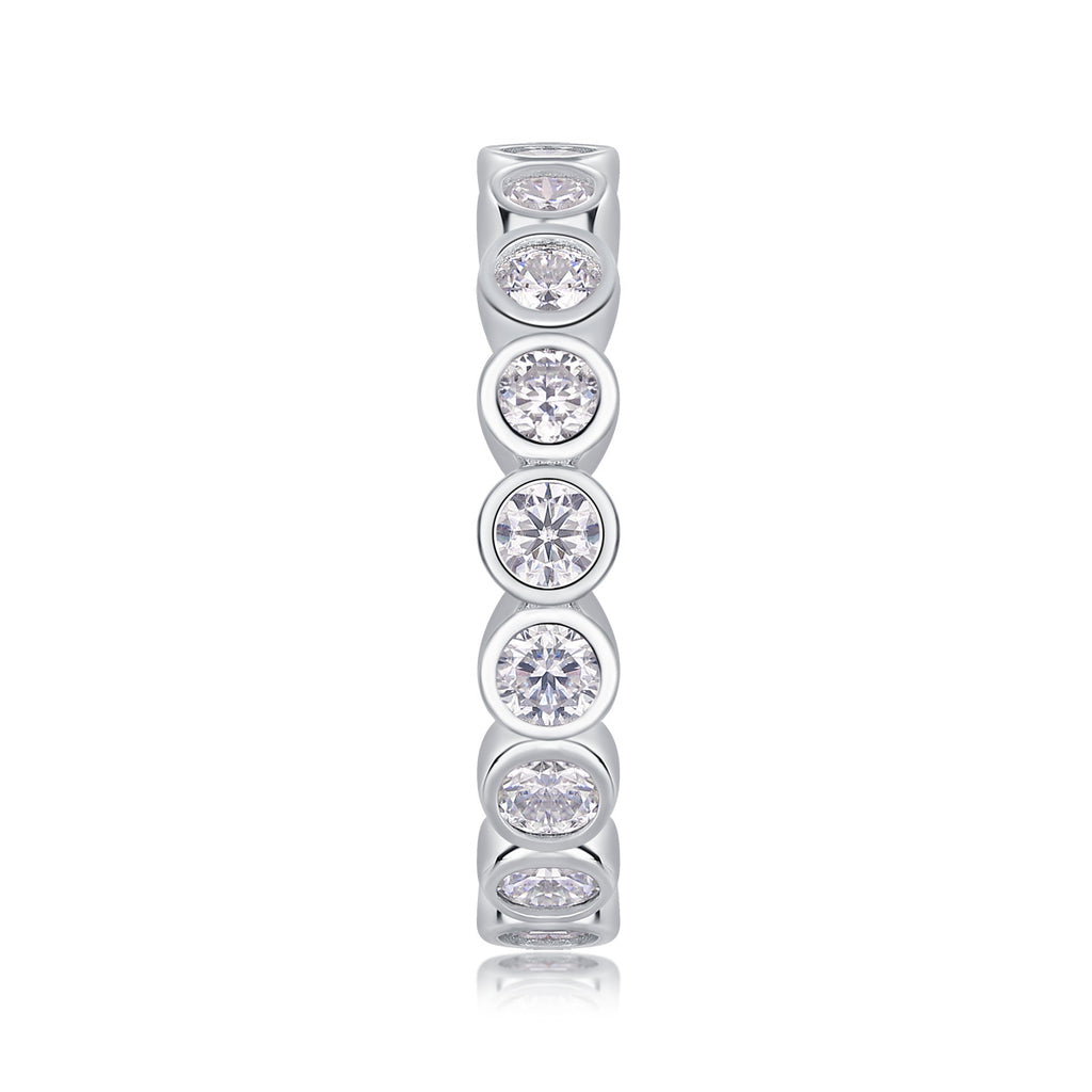 Emerging From The Cocoon - A Wedding Ring Set With Top-quality Moissanite S925 Silver And Platinum-plated Diamond Can Be Tested With A Diamond Pen. The Ring Is In Gold And Rose Gold