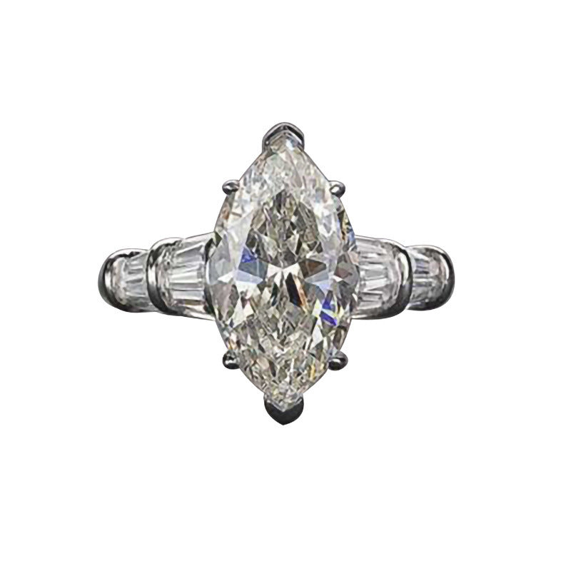 Banquet Inlaid Marquise Zircon Ring