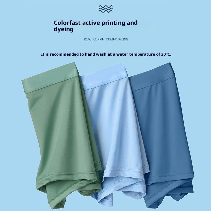 Men's Flat-cut Ice Silk Shorts