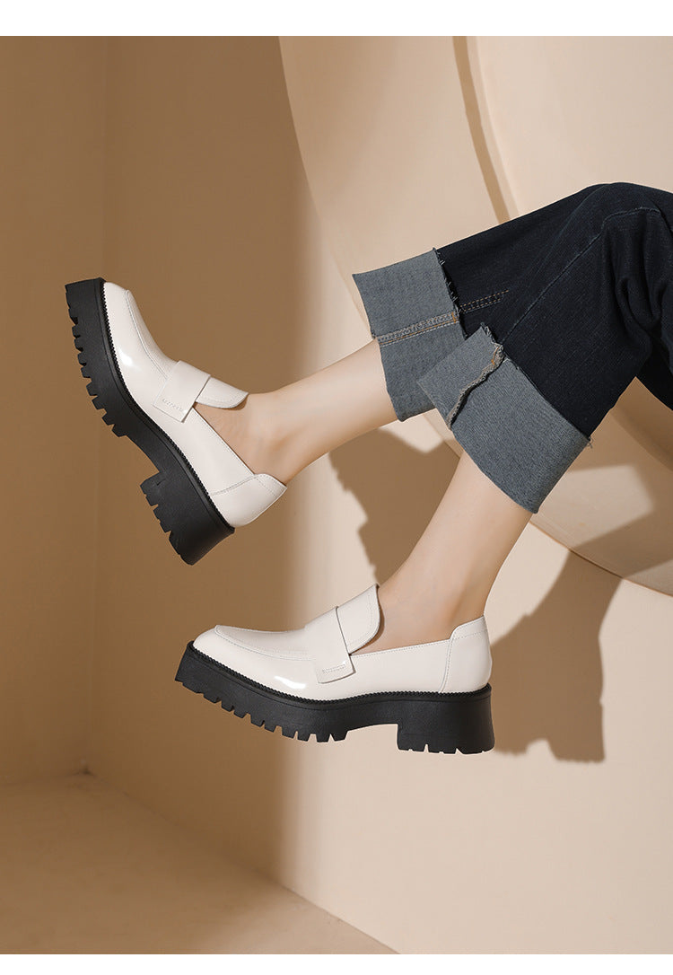 Niche Design Retro Mary Jane Shoes For Women Square Toe Shallow Mouth