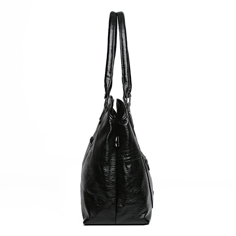 Jurchen Leather Large-capacity Soft Leather Casual Bag