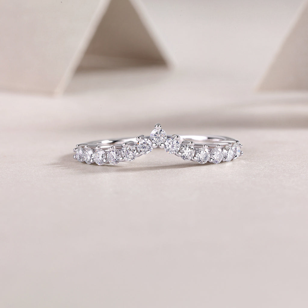 Embrace Yourself - A Wedding Ring Set With Top-quality Moissanite S925 Silver And Platinum-plated Diamond Can Be Tested With A Diamond Pen