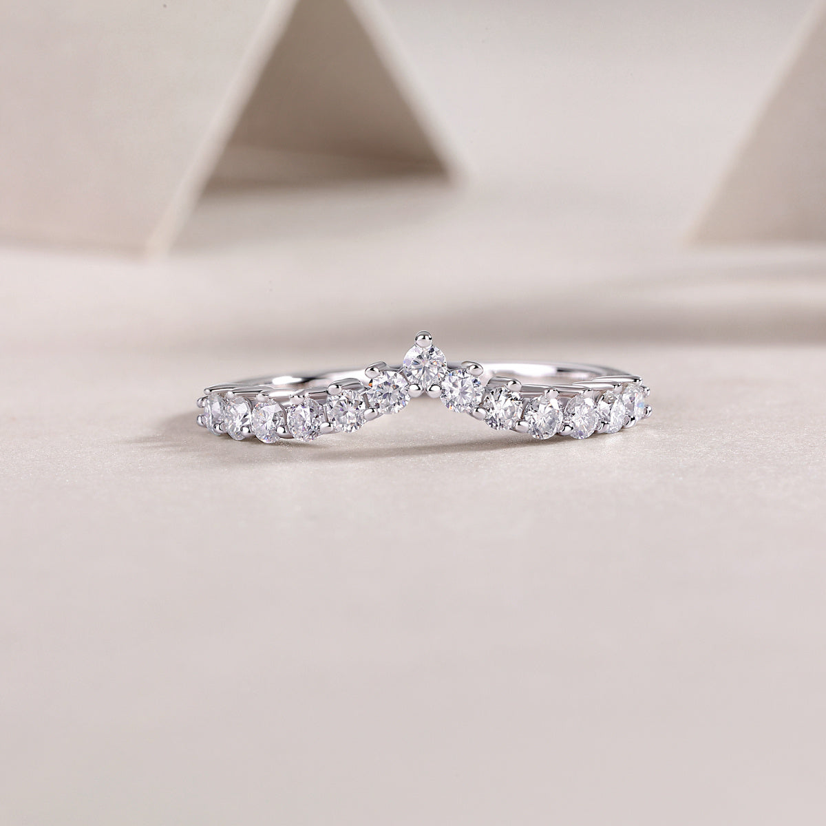 Embrace Yourself - A Wedding Ring Set With Top-quality Moissanite S925 Silver And Platinum-plated Diamond Can Be Tested With A Diamond Pen