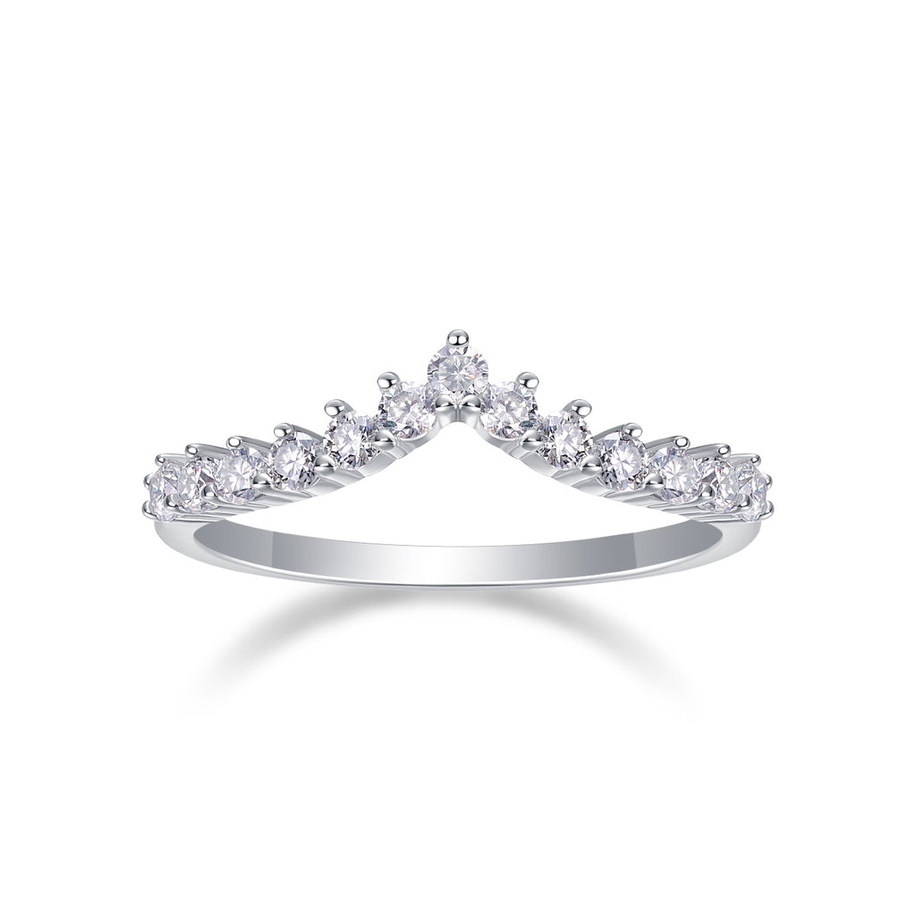 Embrace Yourself - A Wedding Ring Set With Top-quality Moissanite S925 Silver And Platinum-plated Diamond Can Be Tested With A Diamond Pen