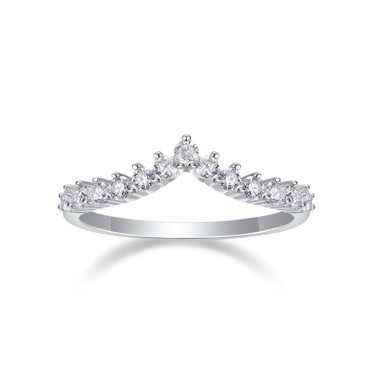 Embrace Yourself - A Wedding Ring Set With Top-quality Moissanite S925 Silver And Platinum-plated Diamond Can Be Tested With A Diamond Pen