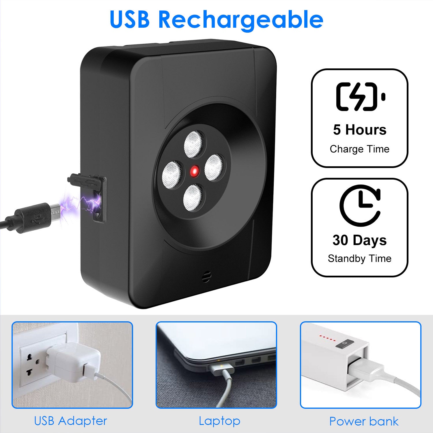 1Pc Ultrasonic Anti Barking Device Indoor Outdoor Dog Bark Control With 3 Frequency Levels Max 32.8Feet Sensing Distance For Most Dog Sizes