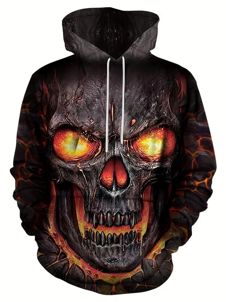 New Fashion Loose Printed Hoodie Men