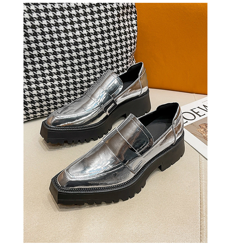 Niche Design Retro Mary Jane Shoes For Women Square Toe Shallow Mouth