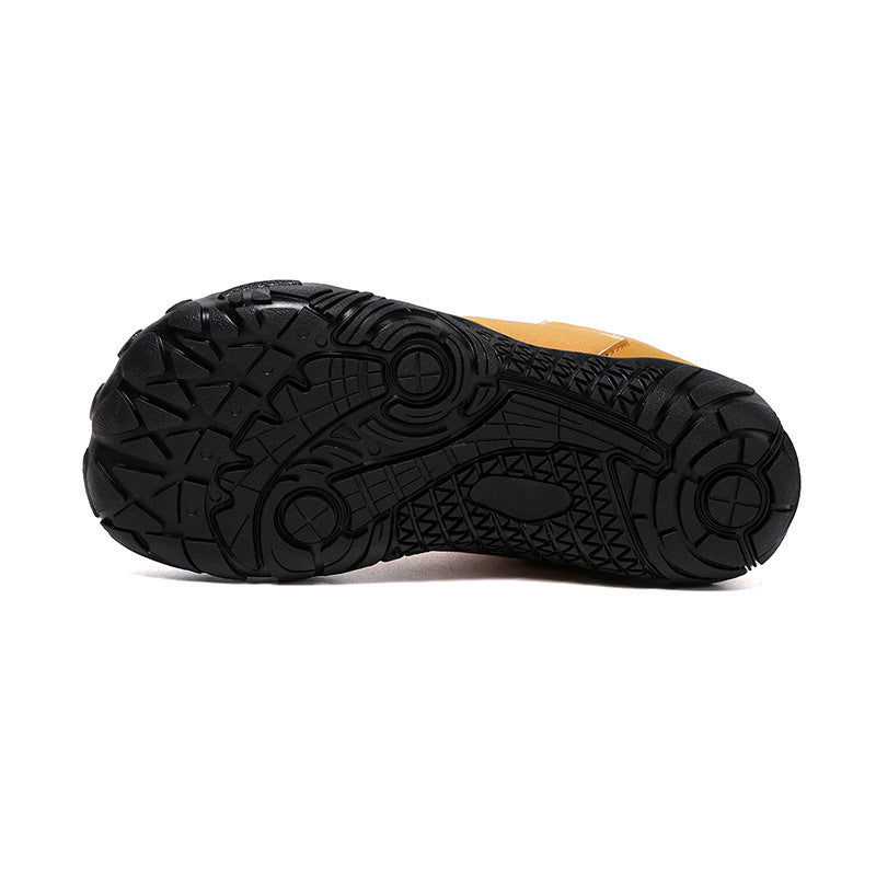 New Children's Five-finger High Cotton-padded Shoes Fleece-lined Warm Outdoor Hiking Climbing
