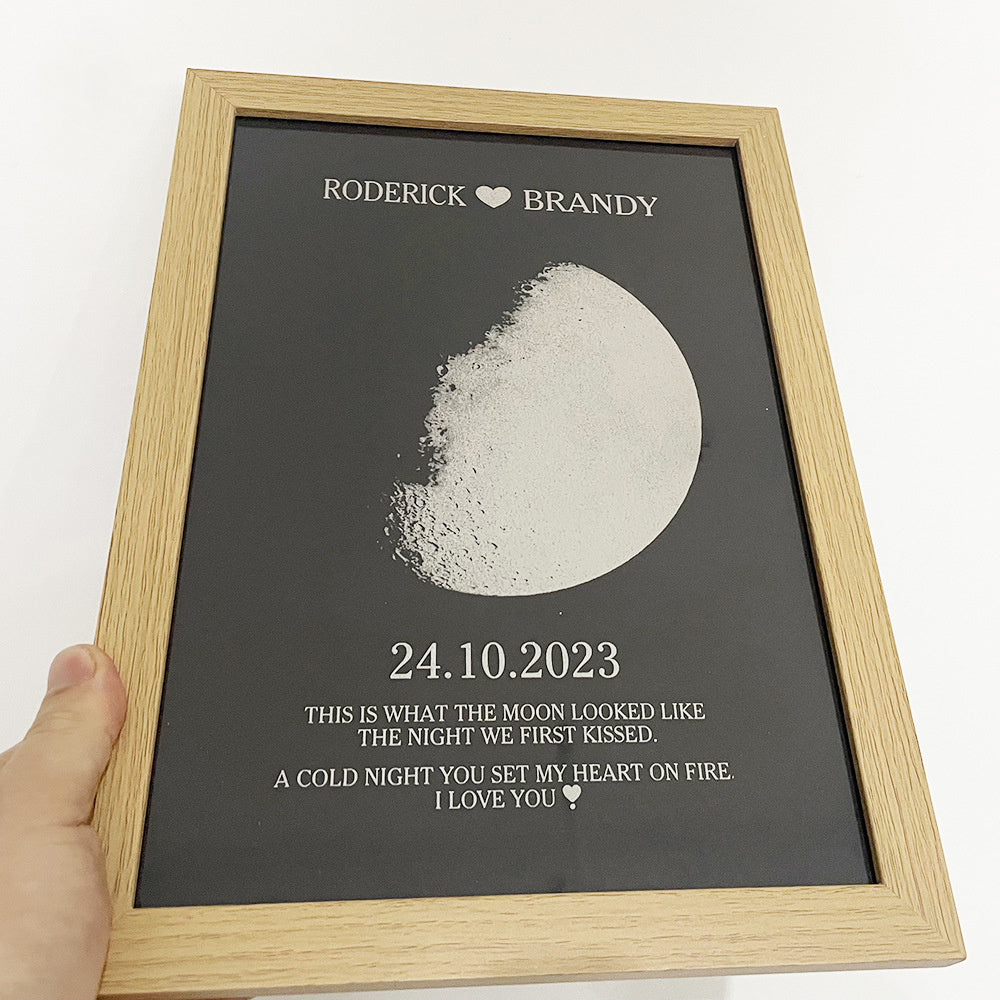 Gold-plated Moon Photo Frame Decoration Anniversary Gift