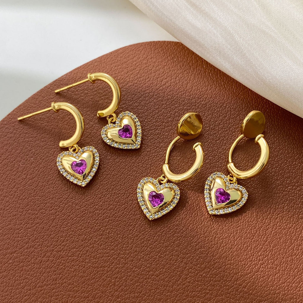 Copper-plated High-end C-shaped Light Luxury Earrings